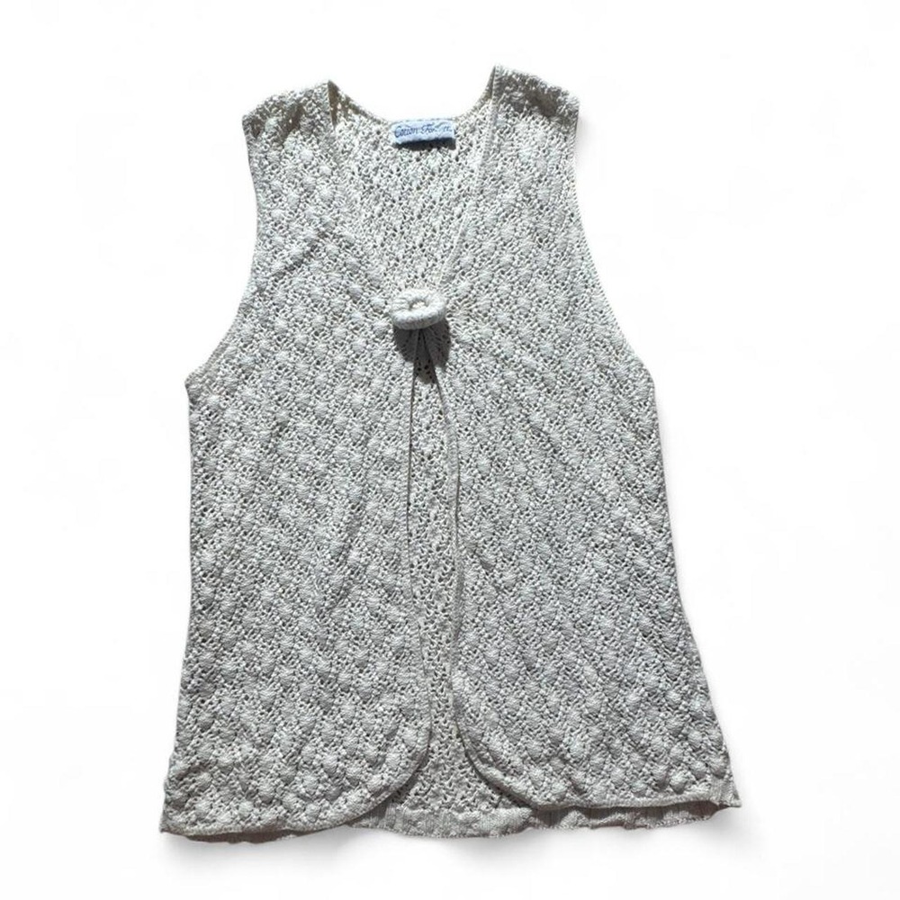 Crochet knit boho vest - Picture 2 of 4